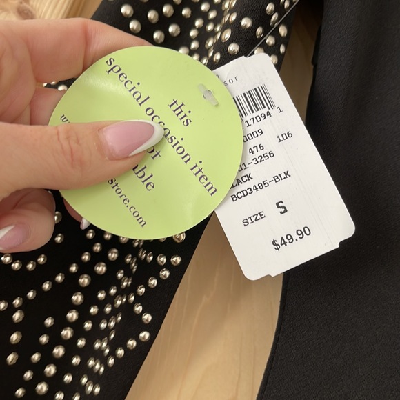 Black Studded Windsor Dress - Picture 3 of 3